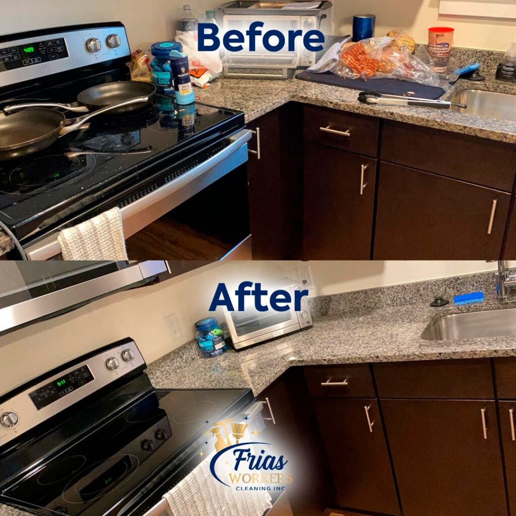 Before and After Frias Workers Cleaning